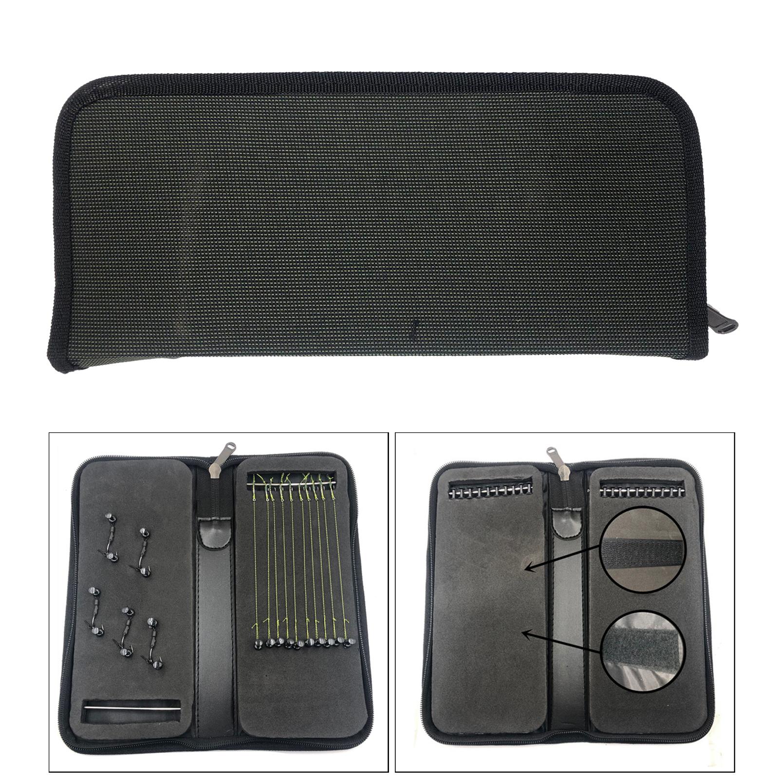Carp Fishing Tackle Rigs Wallet Case Box For Hooks w/ 20 Pins For Hair Rigs