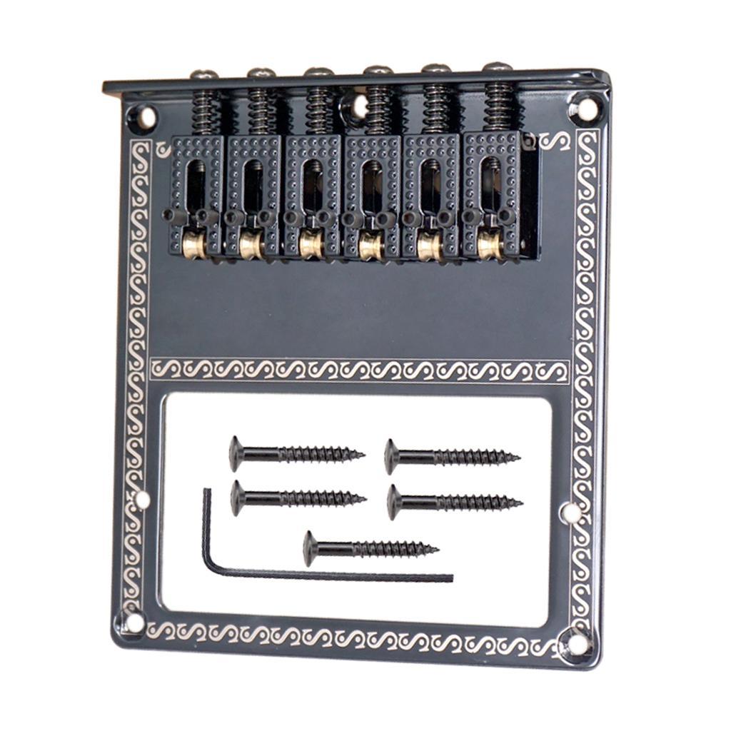 1 Set Electric Guitar Roller Saddle Bridge for TL Electric Guitar Accessory Black