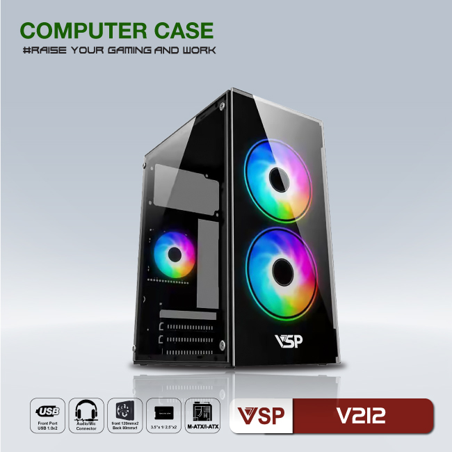 Case VSP home and Gaming V212 - HN - Hàng Chính Hãng