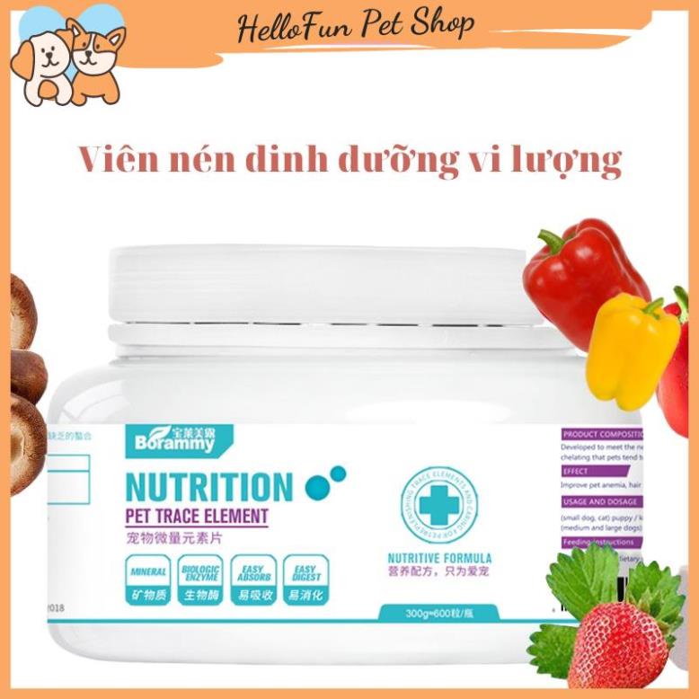 Canxi cho chó mèo Borammy bổ sung vitamin, canxi bảo vệ xương và hỗ trợ tiêu hóa