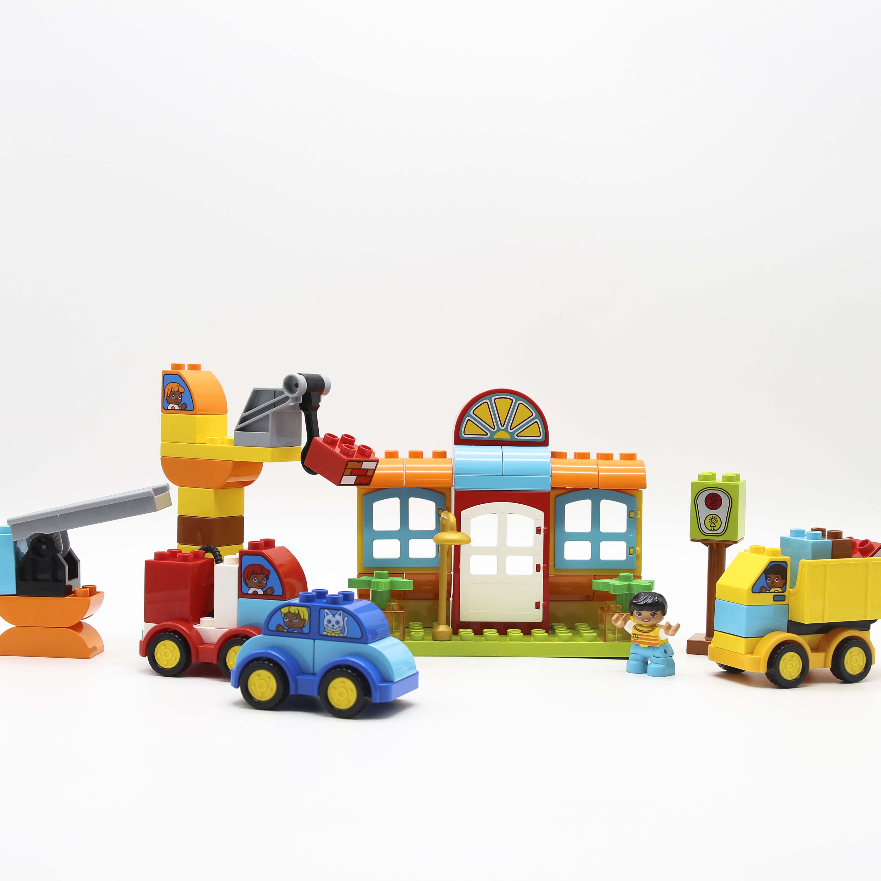 Bộ đồ chơi lắp ghép Smoneo Lego Duplo phương tiện cứu hộ giao thông - 68 mảnh ghép Toyshouse - 77004