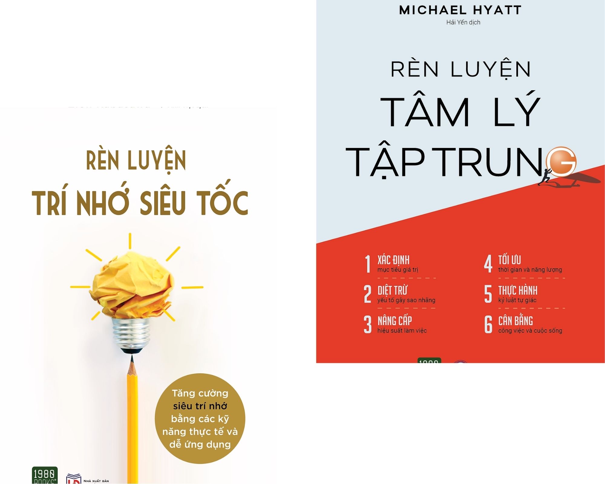 Combo sách tâm lý bổ ích: Rèn Luyện Trí Nhớ Siêu Tốc + Rèn luyện tâm lý tập trung