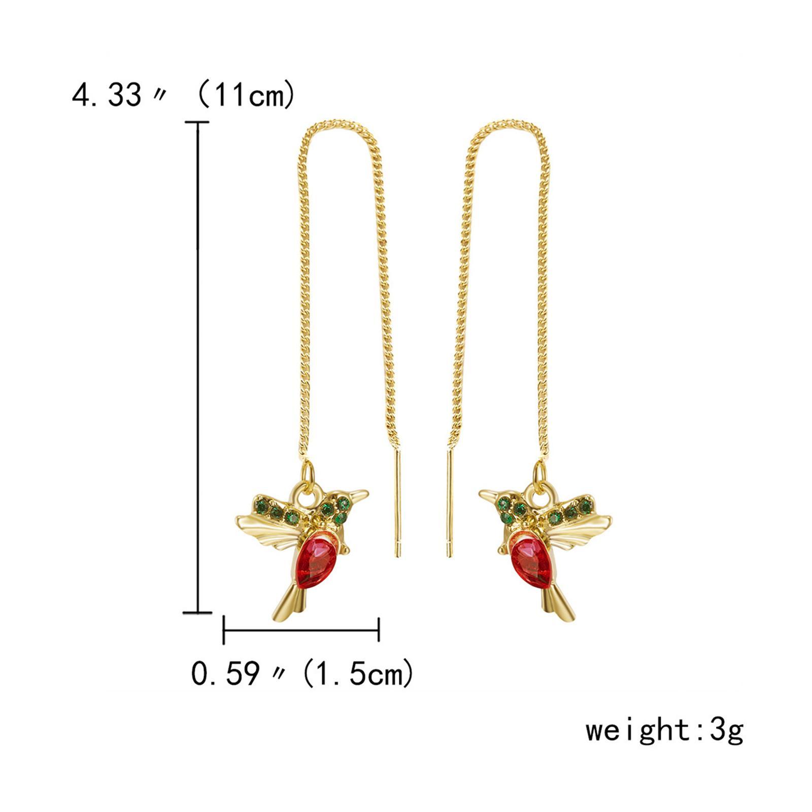 Stylish Earrings Stud Earring Long Pendant Earrings with Zircon Earrings for