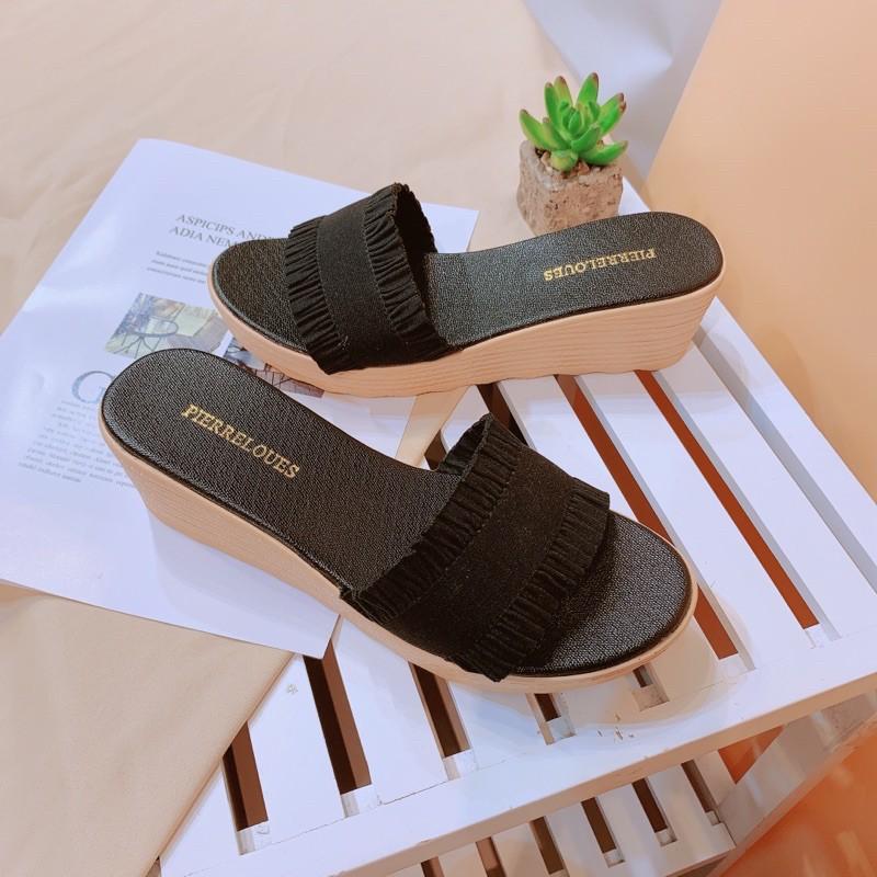 Dép đế xuồng quai ngang bản nhún