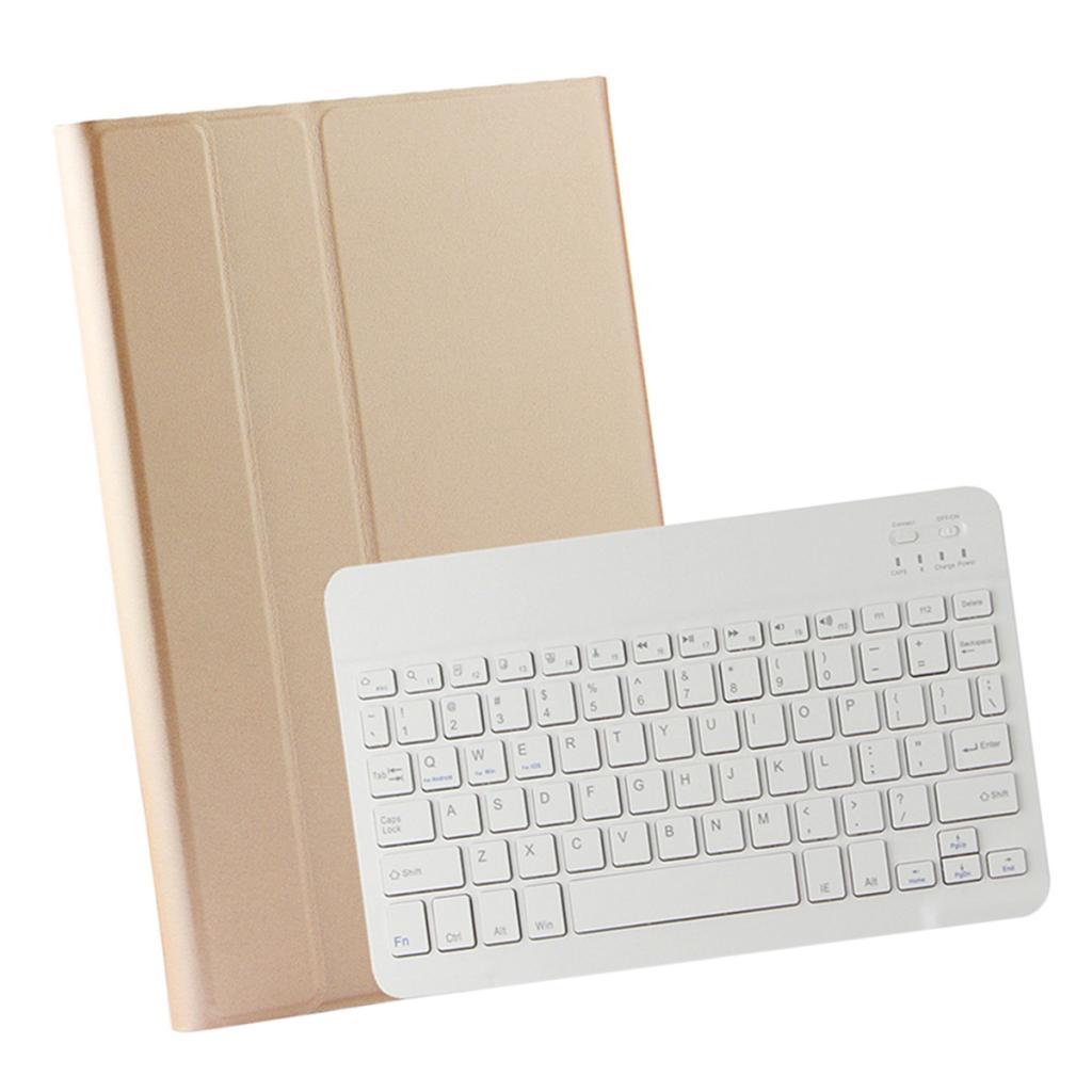Wireless Keyboard + PU Leather Case for Samsung Galaxy Tab A 10.1" Golden