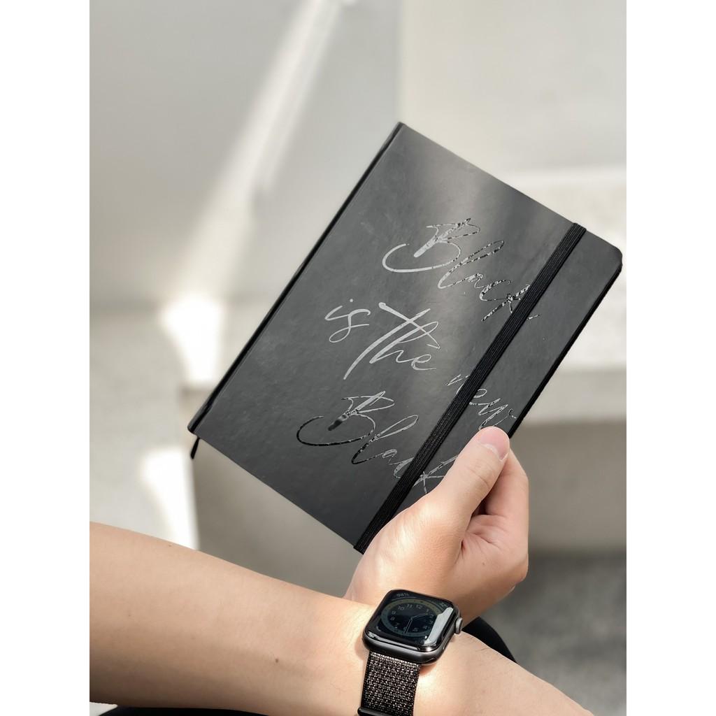 Số tay A5 trơn Đen Crabit 130GSM - Sổ bìa cứng ghi chép, làm bullet journal - Số Black is the new black