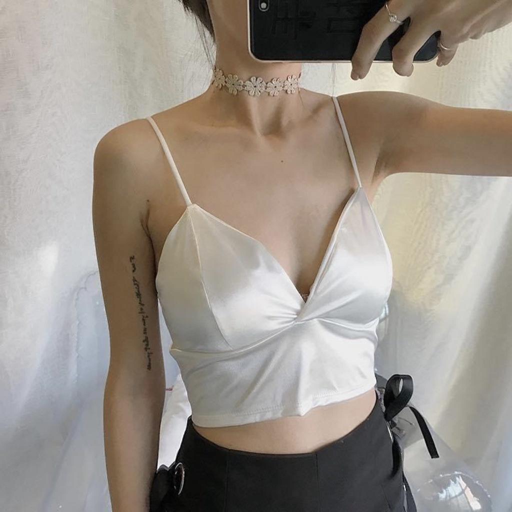 Áo Lót Bralette Satin Dáng Dài