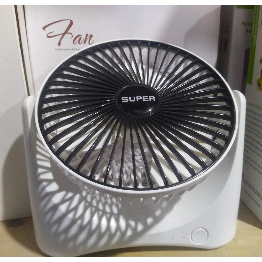 Quạt Tích Điện, Quạt Để Bàn Sạc Tích Điện Super Fan, Quạt để bàn mini 3 Chế Độ Mát