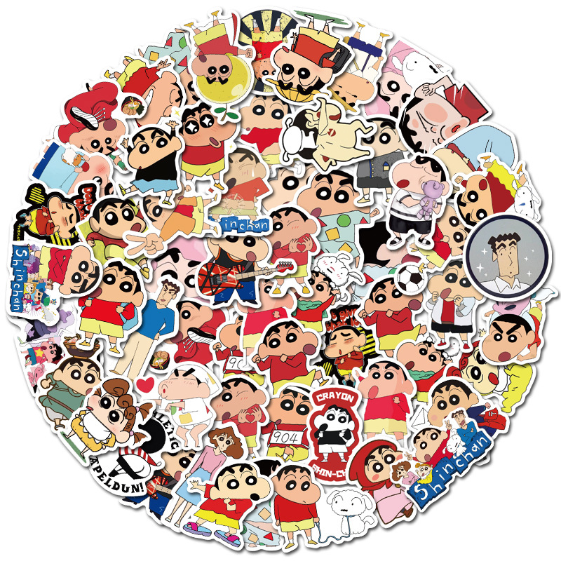 Sticker 50 miếng hình dán Shin Cậu bé chút chì