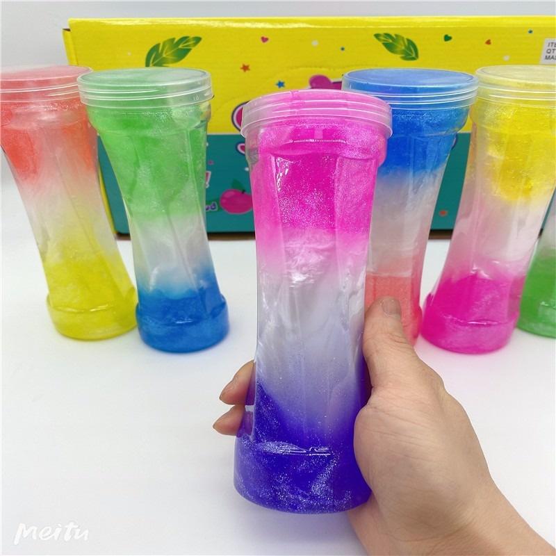 SLIME CHAI XOẮN 3 MÀU GALAXY LOẠI TO cực đẹp thiết kế độc đáo ấn tượng Đồ chơi Slam Gudetama Squishy