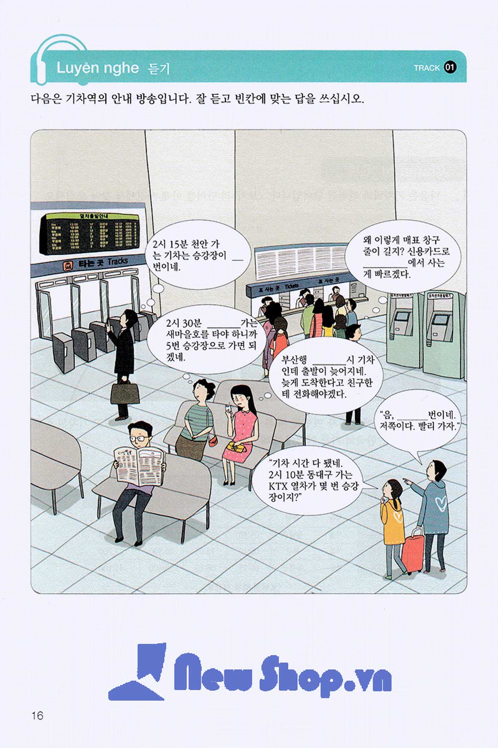 Luyện Kĩ Năng Nghe Tiếng Hàn (Dành Cho Người Mới Bắt Đầu - Dành Cho Trình Độ Trung Cấp) - FN