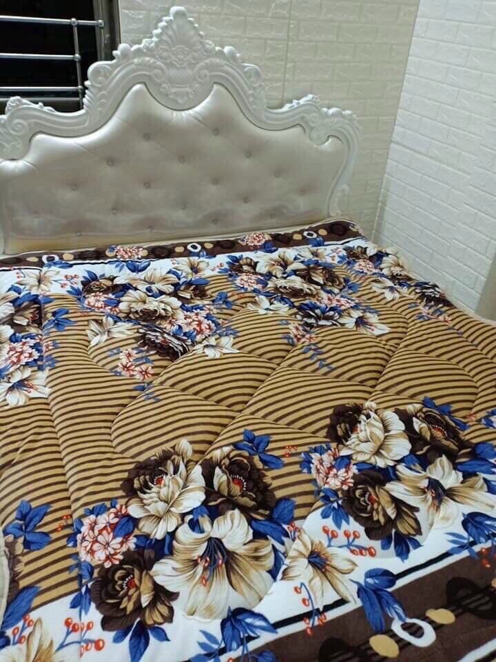 -THẢM NỈ  ĐA NĂNG NHUNG HOA TRẢI GIƯỜNG -GA TRẢI GIƯỜNG 2IN1-giao màu ngẫu nhiên