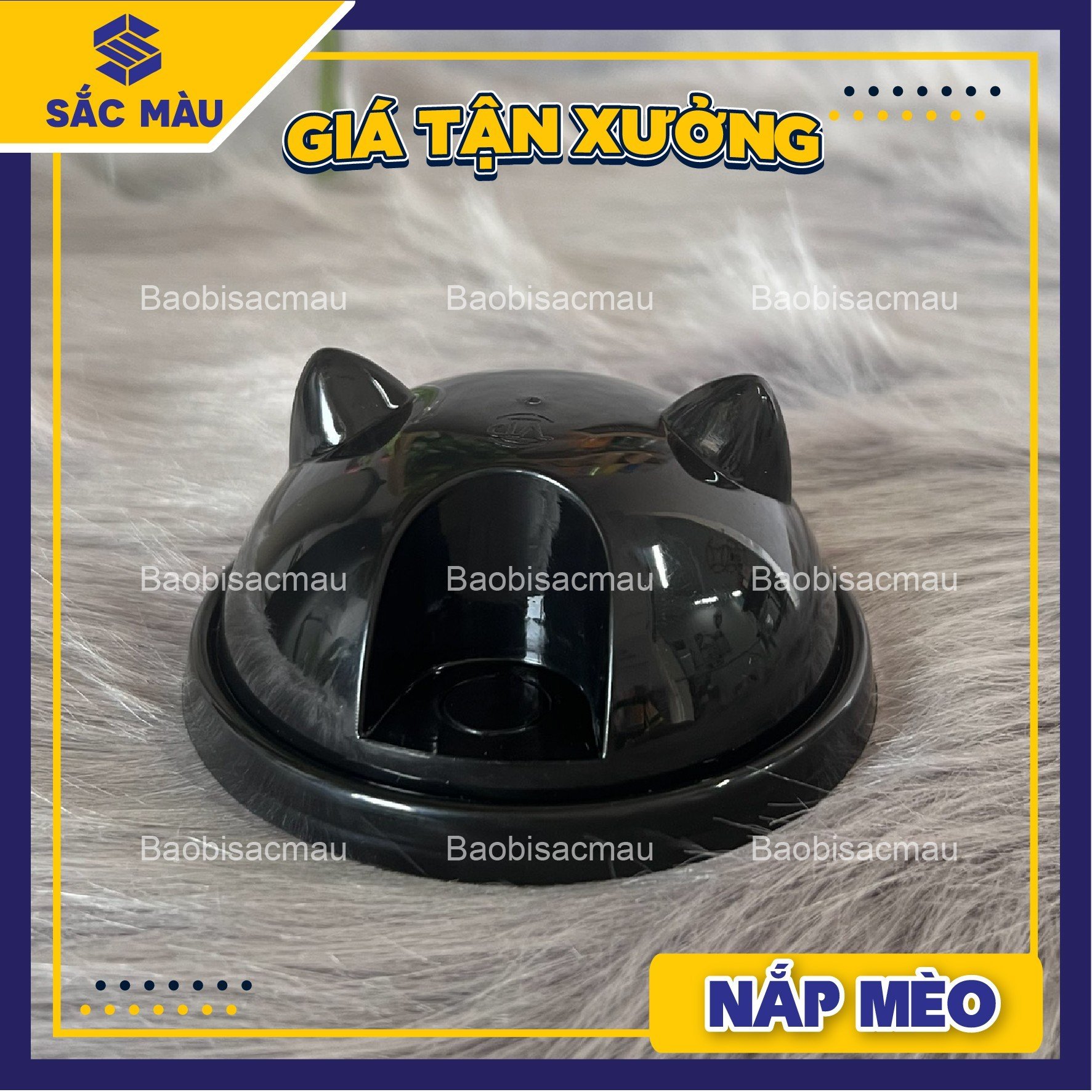 Sỉ 50 Nắp Mèo nhựa phi 90mm nắp ly trà sữa, cà phê, nước ép...