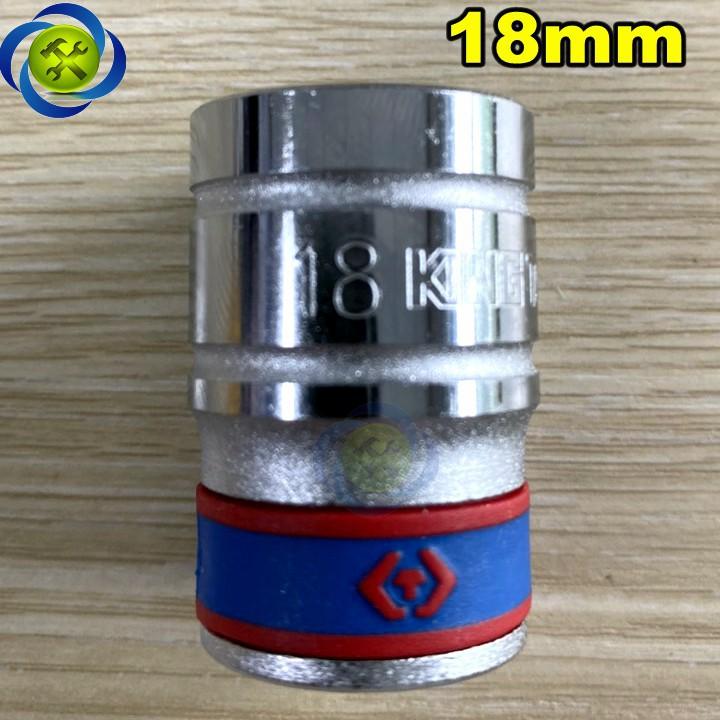 Tuýp trắng ngắn Kingtony 433518M 1/2 INCH - 18MM 6 CẠNH