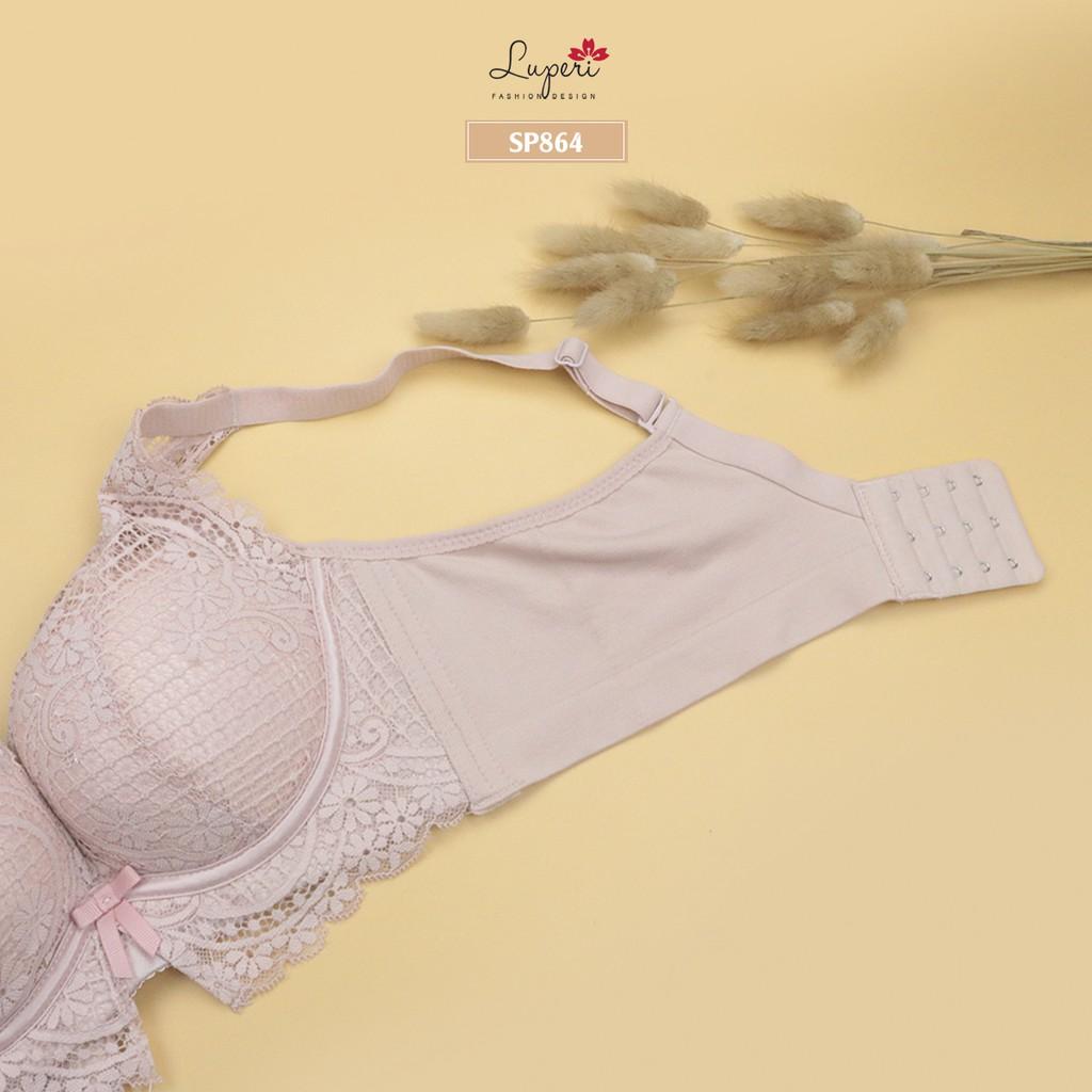 Áo Lót Nâng Ngực Nữ Không Gọng Cao Cấp LUPERI LUAL864 Siêu Nâng Quả Đắp Ren Phù Hợp Cho Nàng Ngực Nhỏ Và Vừa