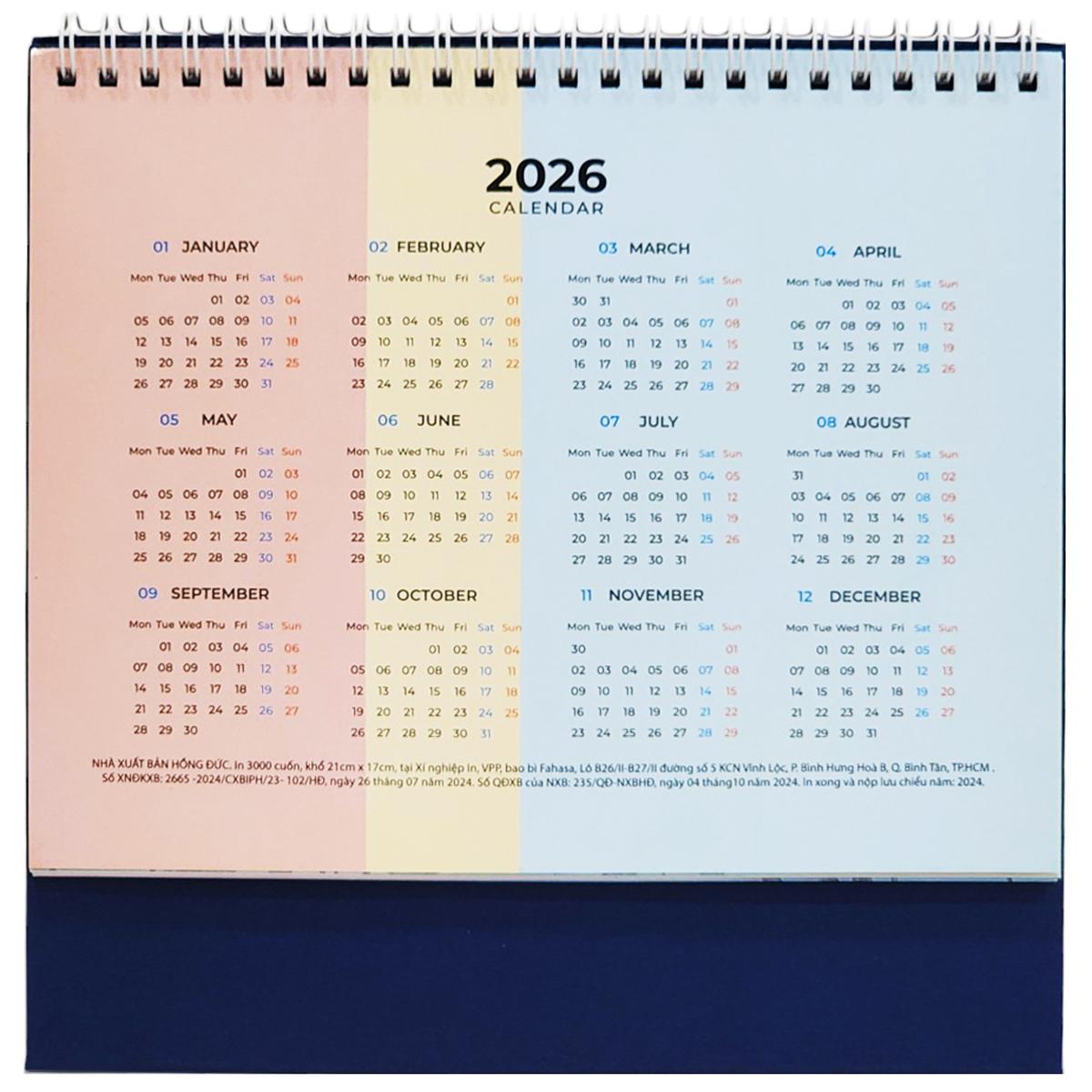 Lịch Bàn Chữ A 2025 - Dear Me - 2025-XNI