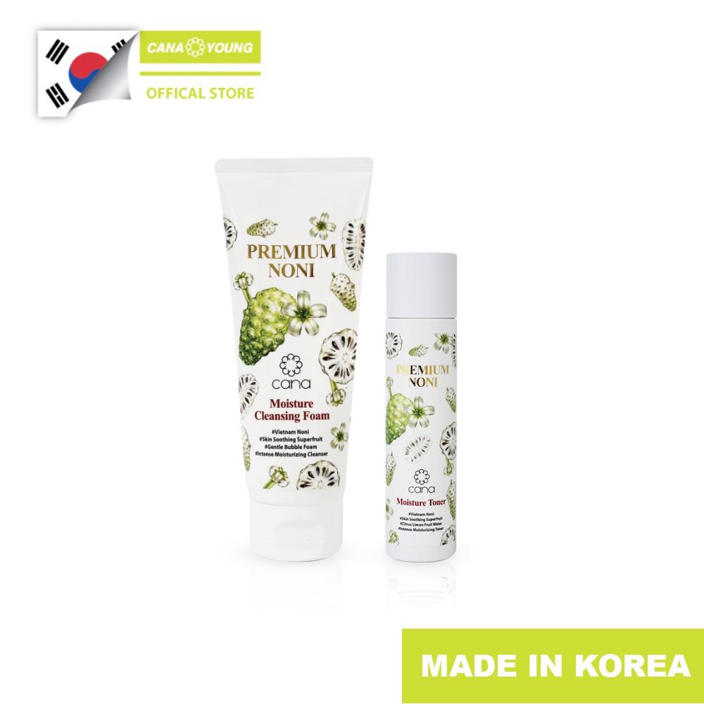 Bộ chăm sóc da nội địa Hàn giúp làm sạch, cấp ẩm, thu nhỏ lỗ chân lông Noni Premium