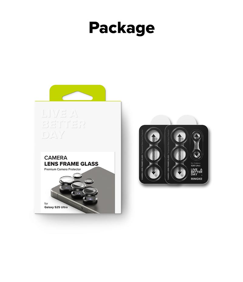 Bộ 2 dán camera cho Samsung Galaxy S25 Ultra RINGKE Lens Frame Glass - Hàng Chính Hãng