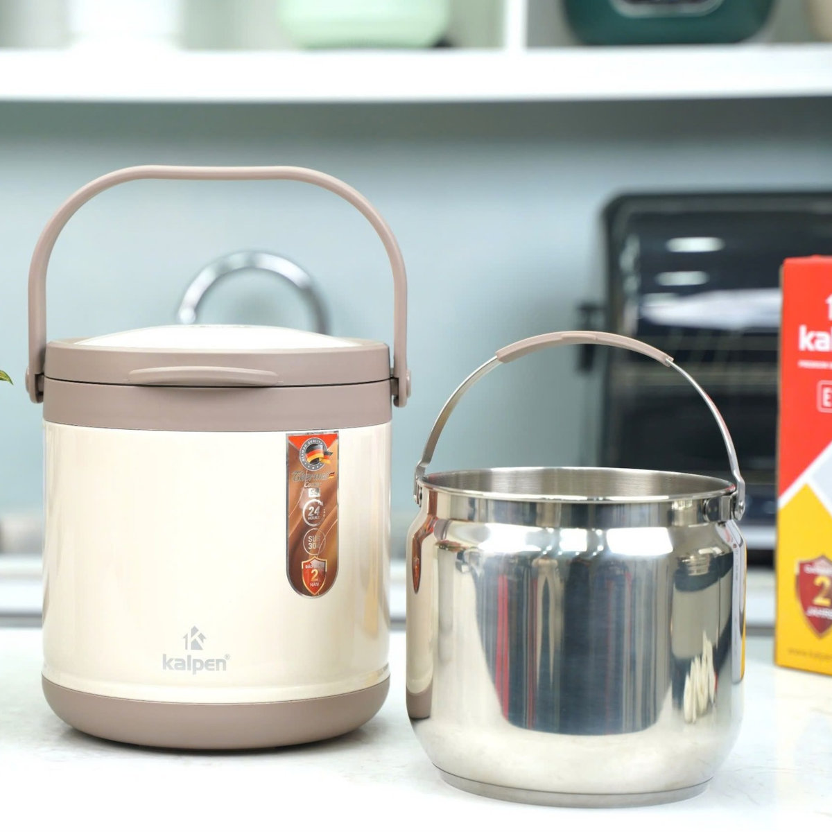 Nồi ủ nhiệt chân không 5L Kalpen E12 chuẩn hàng Đức, bảo hành 2 năm - Hàng chính hãng