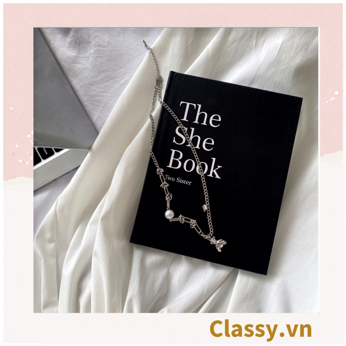 Sổ dán gáy bìa cứng - Classy Notebook ghi chép A5 100 trang bìa tối giản- Giấy kẻ ngang chống lóa mắt in chữ PK1747