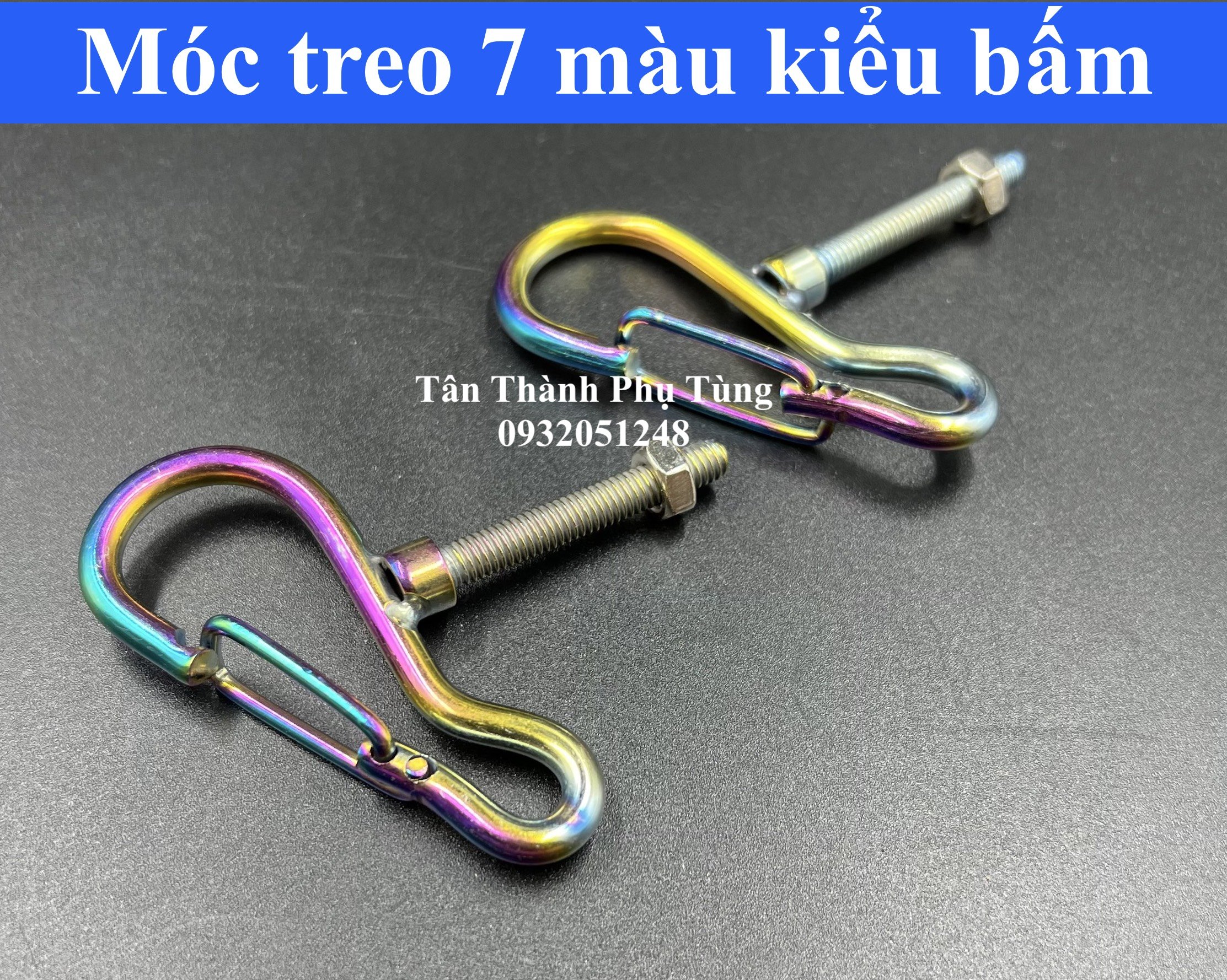 Móc treo dành cho xe máy kiểu bấm chắc chắn, chịu lực tốt