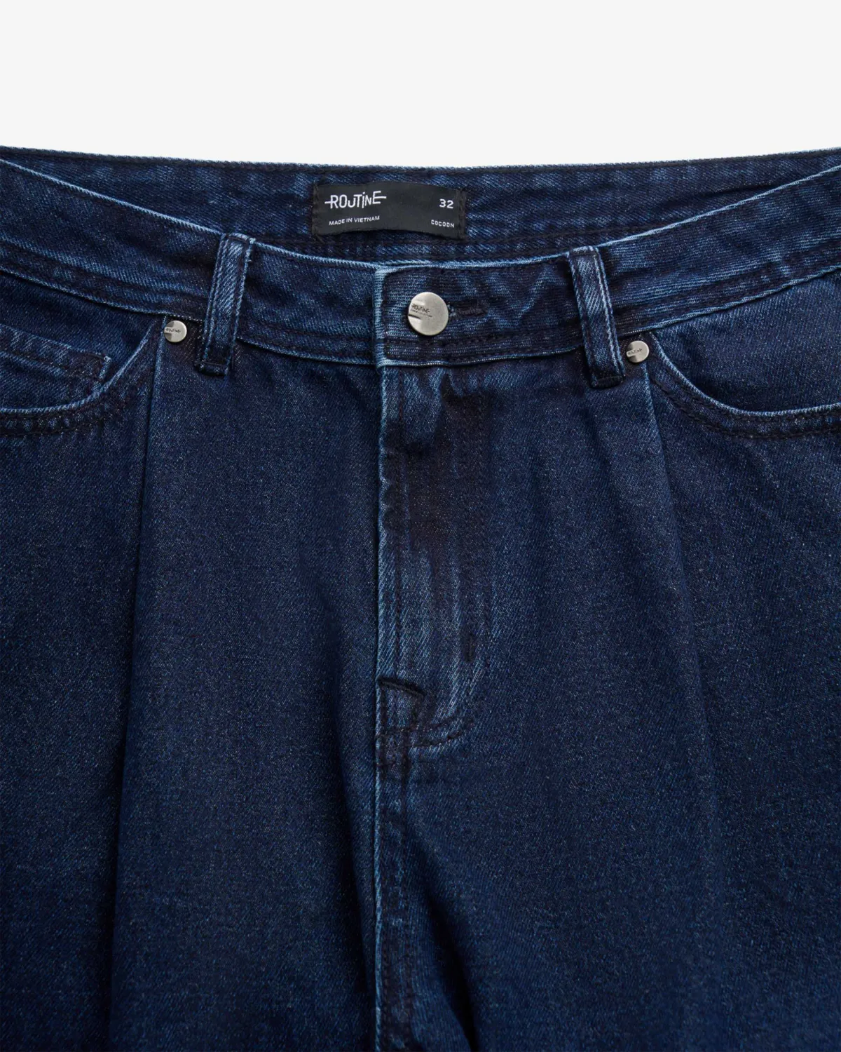 Quần Jean Nam Navy Xếp Ly Form Cocoon - ROUTINE 10F25DPA029