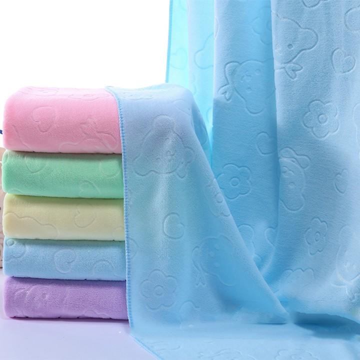 Khăn tắm xuất Nhật họa tiết in chìm khổ lớn 1m4 x 70cm siêu mềm mại