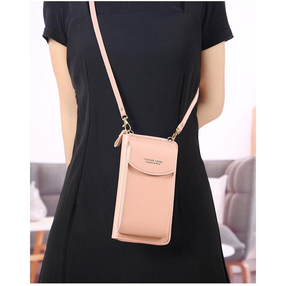 (New) Ví nữ dài cầm tay dây đeo chéo thời trang nhiều ngăn tiện dụng (Có Sẵn Hàng) (được chọn mẫu) Loại Tốt