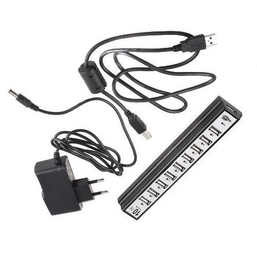 Đảm bảo chất lượng Hub 10 cổng USB hàng cắm Hub USB 2.0 số lượng lớn thuận lợi cổng mở rộng USB 10 cổng