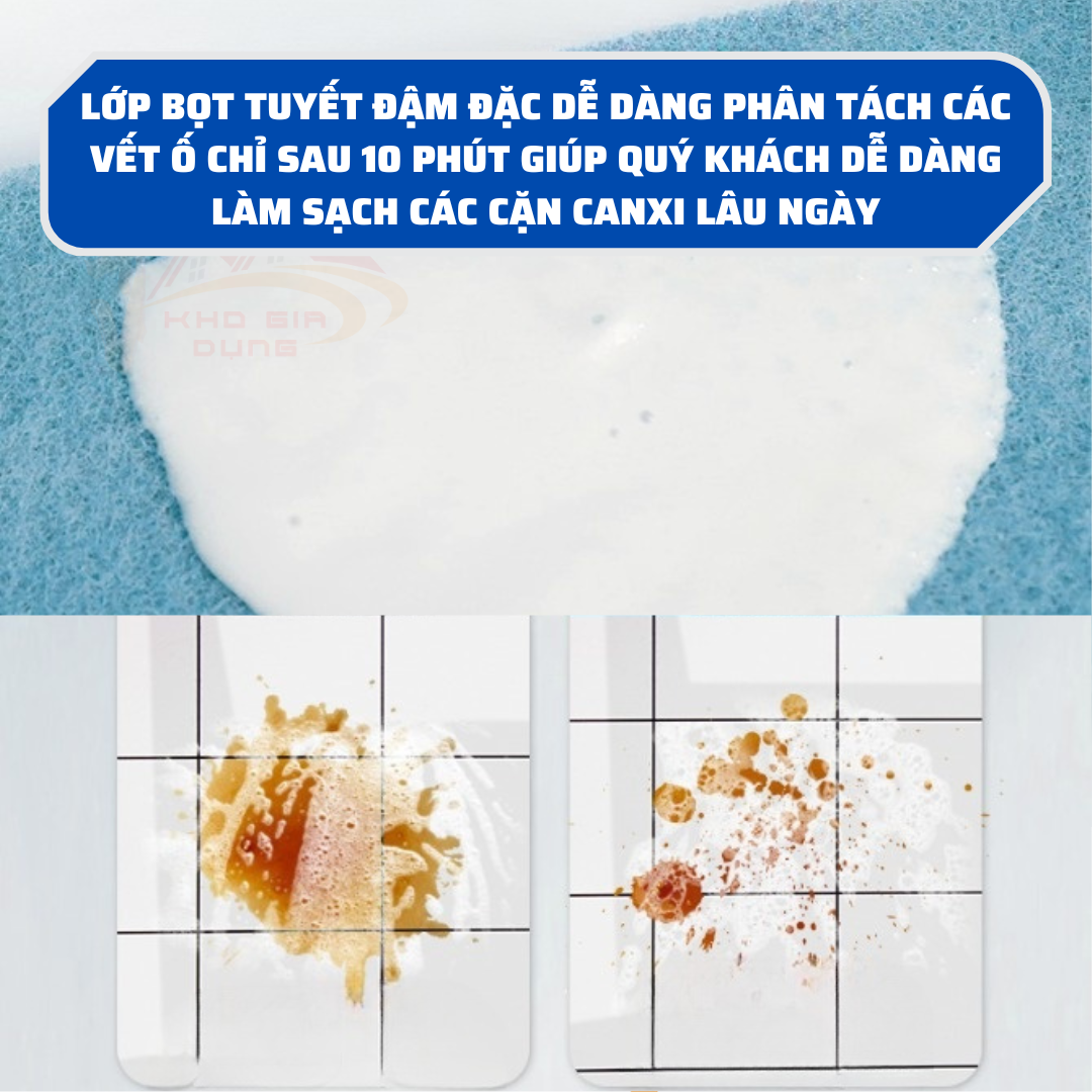 Chai Xịt Vệ Sinh Gạch Men , Kính , Bồn Cầu , Lavabo , Vòi Sen Inox Cực Mạnh Dạng Bọt Tuyết Không Mùi 150Ml K217