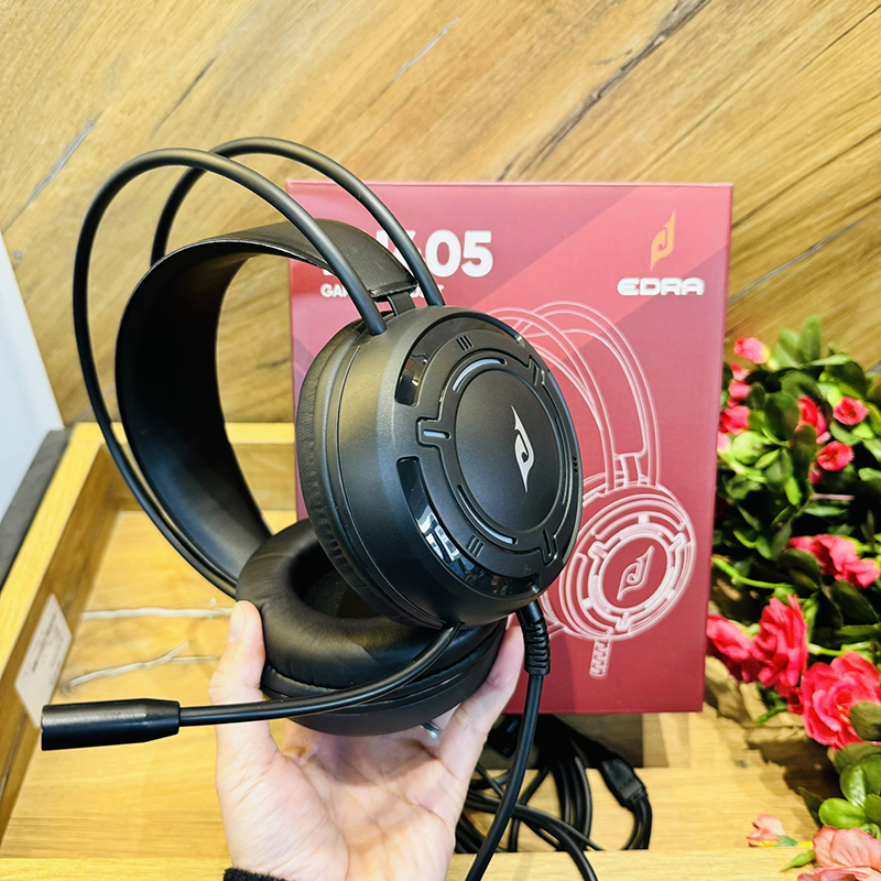 Tai nghe gaming EDRA EH405, jack 3.5mm, led RGB - Hàng chính hãng