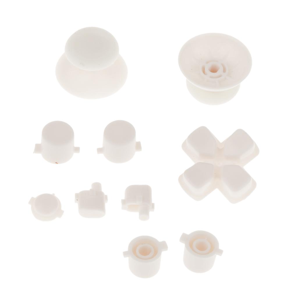 3x Repair Part Full Buttons Mod Kit for Sony PS4 Gamepad White+ Black