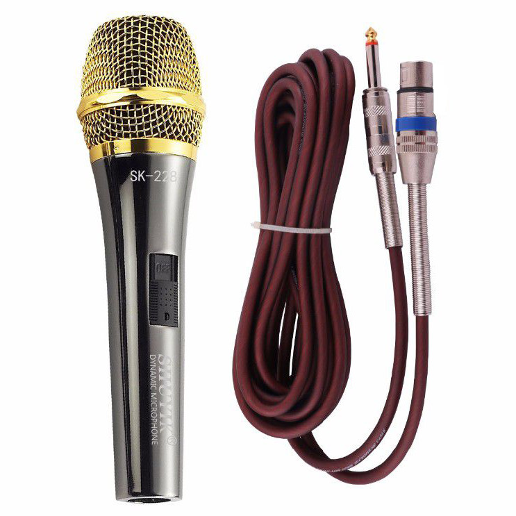 Micro Karaoke KTV có dây SK-228 Dây dài 5M (Kèm USB Bluetooth ra loa)