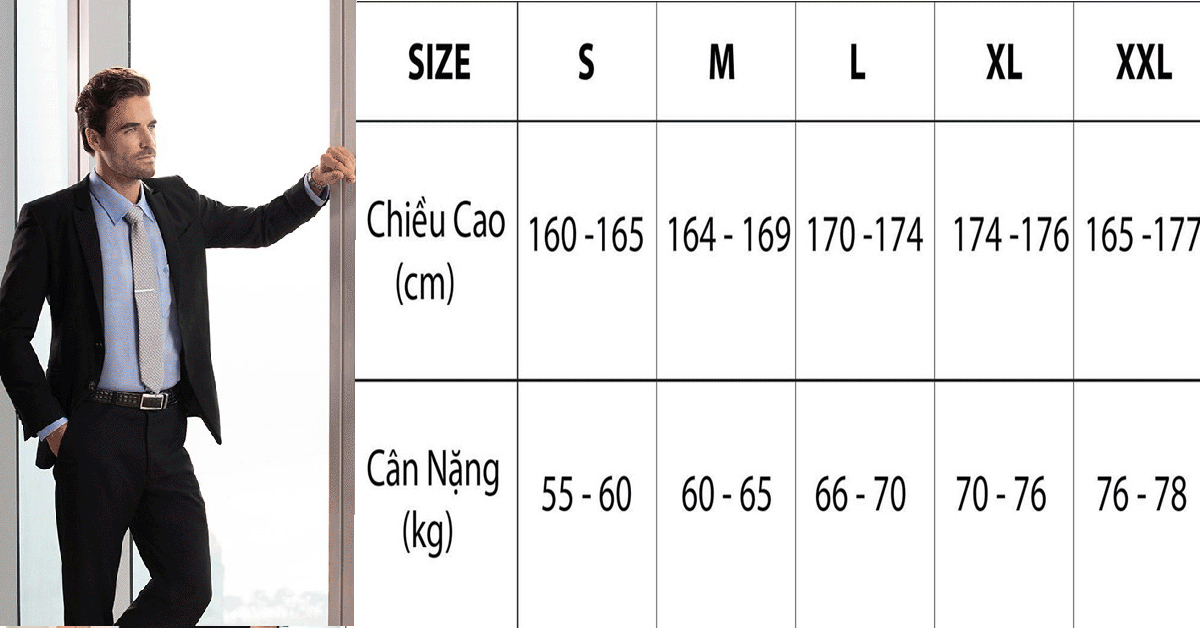 Viettien - Bộ vest nam phong cách thời thượng màu đen 1Q9505