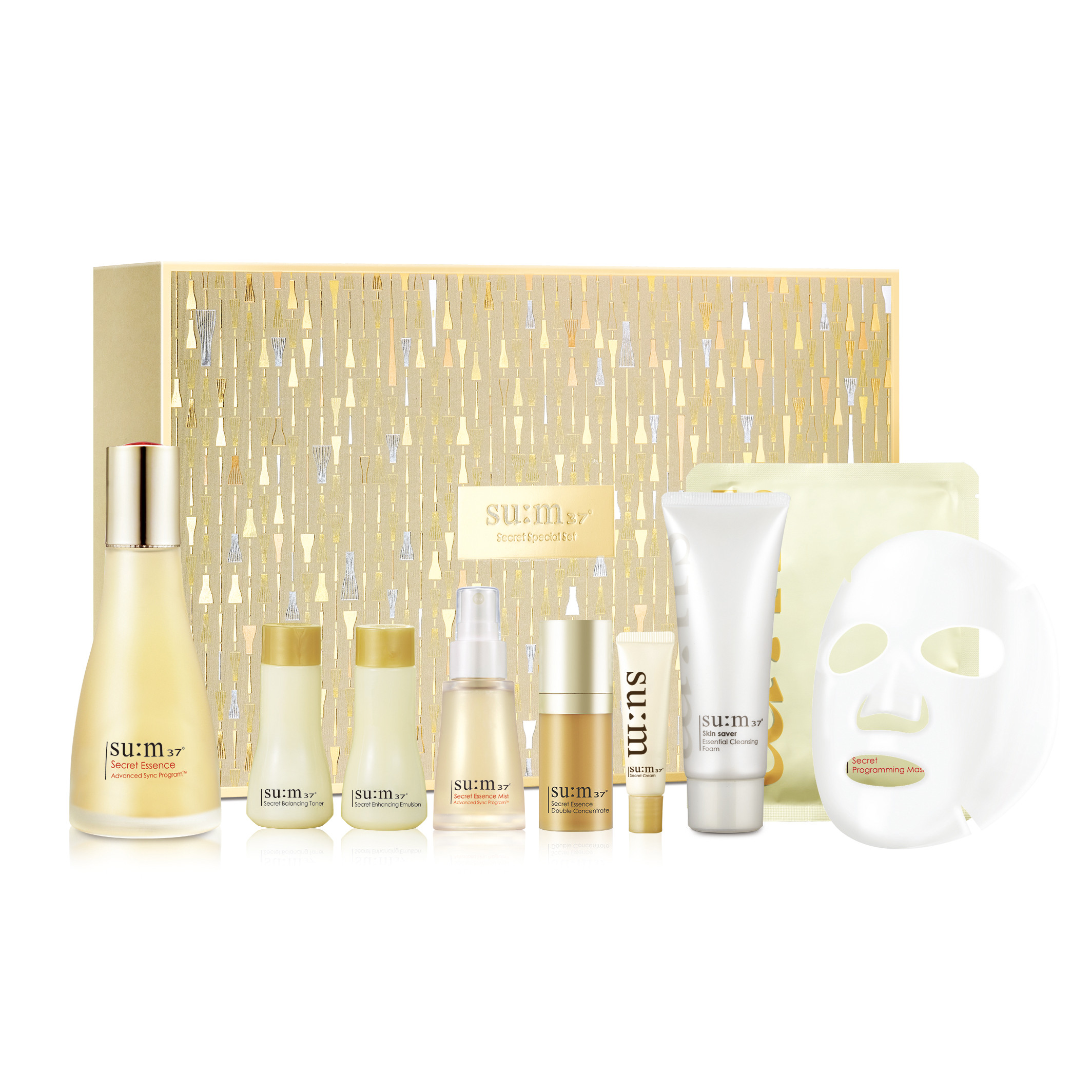 Bộ dưỡng 8 món ngăn ngừa lão hóa toàn diện Su:m37 Secret Essence Special Set 301ml