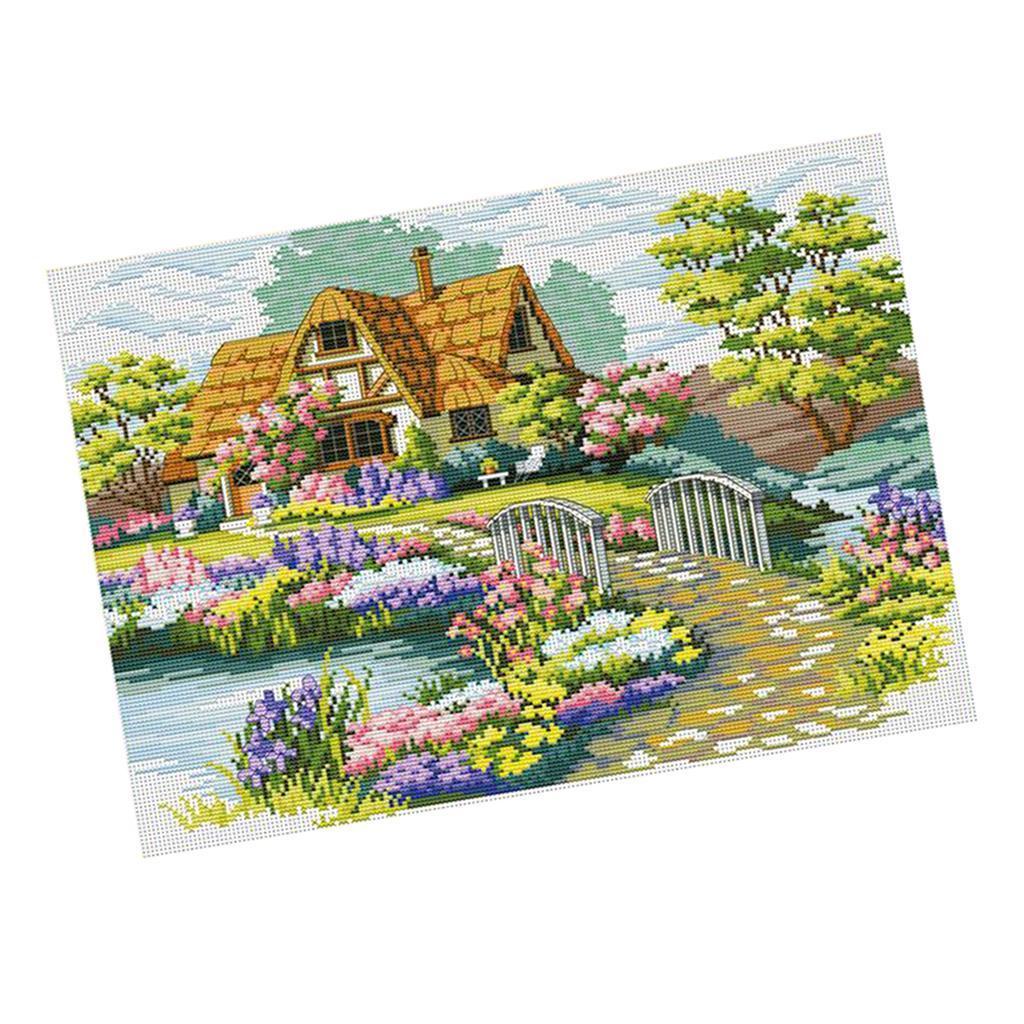 Stamped Cross Stitch Kits Handmade Needlework for Beginners