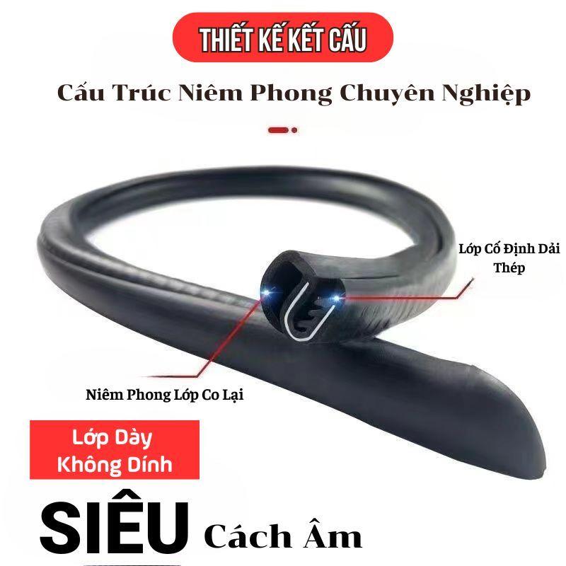 Bộ 2 Sợi Gioăng Cột B Lõi Thép Nẹp Mép Cửa Ô Tô – Tăng Độ Kín Chống Ồn, Chống Rung Lắc, Chống Va Đập Cửa Hiệu Quả