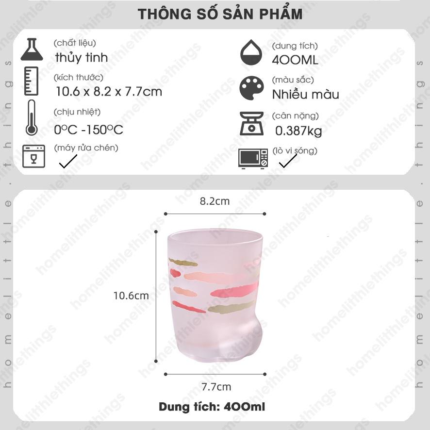 Ly, cốc thủy tinh uống nước hình chân mèo