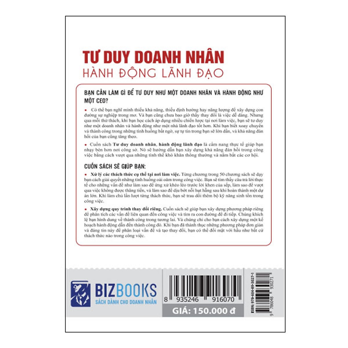 Tư Duy Doanh Nhân, Hành Động Lãnh Đạo (Tặng Bookmark PL)