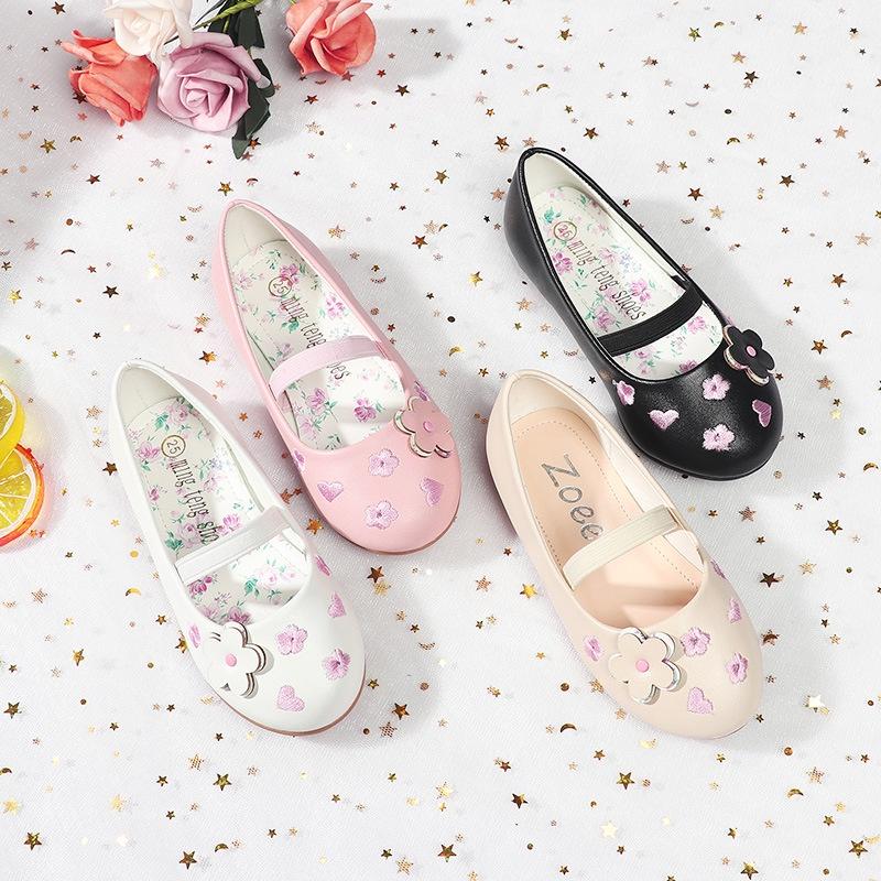 Giày búp bê đính hoa siêu dễ thương cho bé 21010