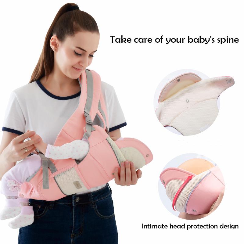 Công Thái Học Mới Sinh Em Bé Sơ Sinh Trẻ Em Ba Lô Hipseat Sling Mặt Trước Kangaroo Bọc Cho Du Lịch Cho Bé 0-36 tháng