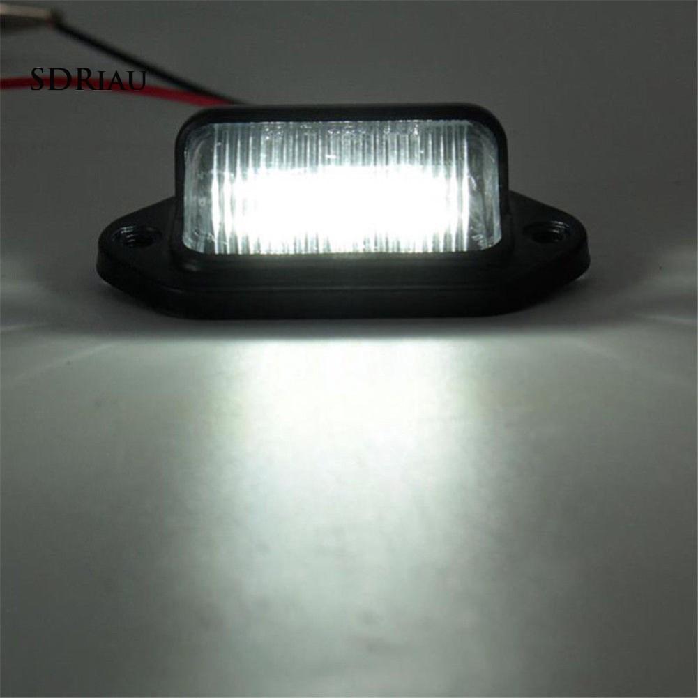 2 Đèn led 6 bóng gắn bảng số xe ô tô 12/24V chất lượng cao