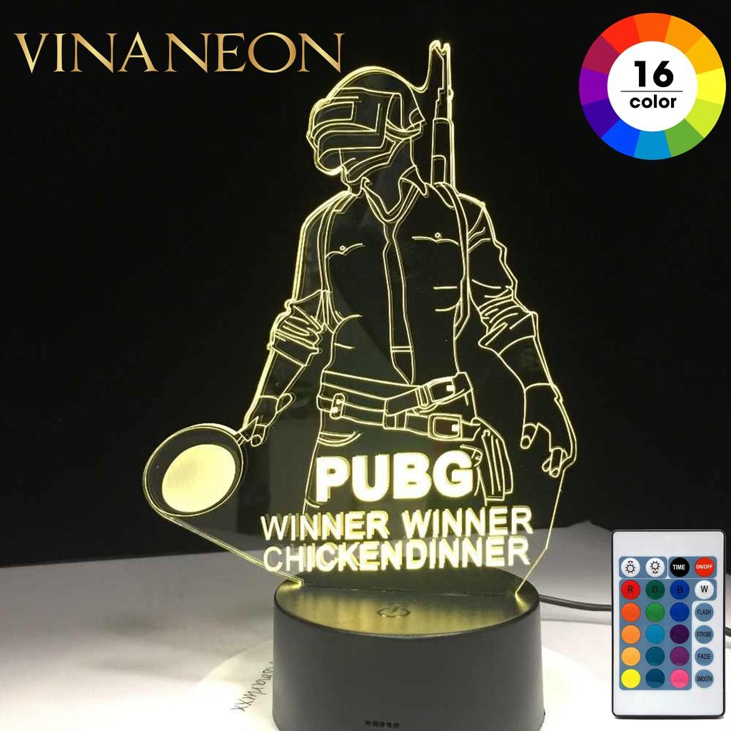 Đèn Led Trang Trí Đèn Trang Trí Bàn Làm Việc Nhân Vật PUBG Đèn Neon Trang Trí Game