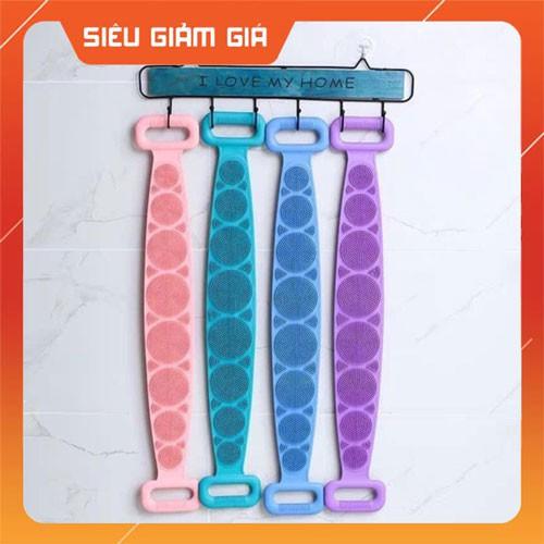 Đai Tắm Cọ Lưng 2 mặt Silicon siêu tiện lợi