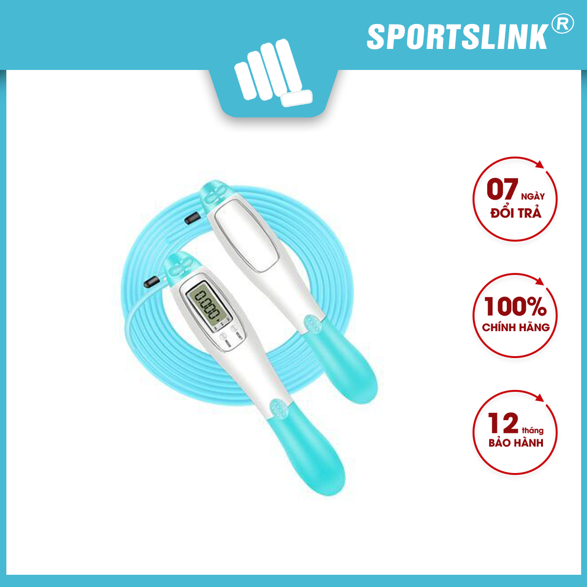 Dây nhảy có bộ đếm kỹ thuật số tiện dụng 2 in 1 Sportslink