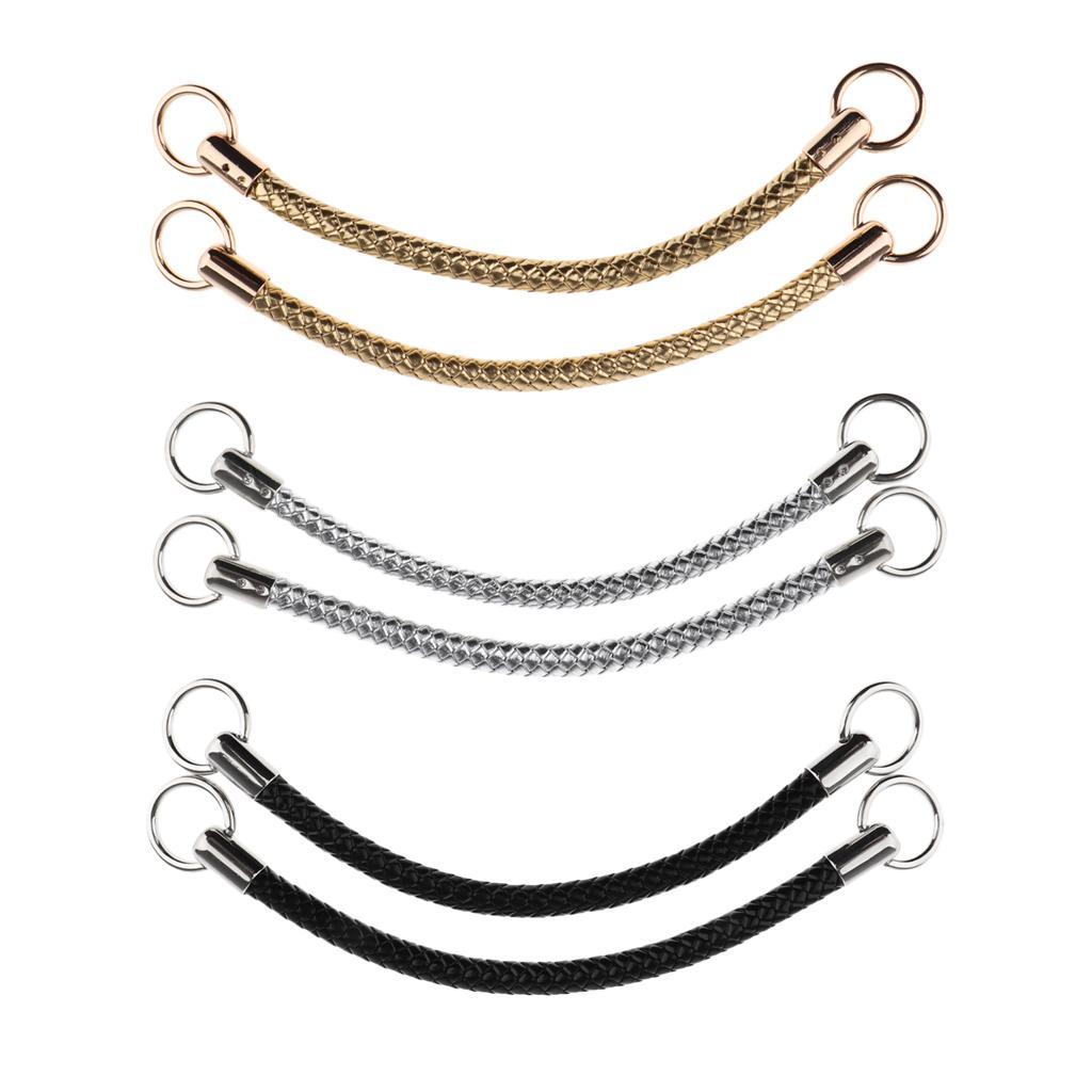 1 Pair Shoulder Bag Replacement Handles PU Leather Handbag Strap 25cm