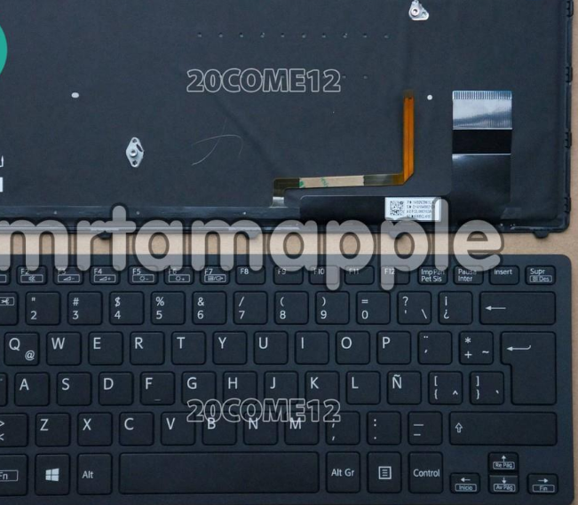 (KEYBOARD) BÀN PHÍM LAPTOP  DÀNH CHO SONY SVF 14N/FIT 14N dùng cho CÁP THẲNG NẰM GÓC: SVF14N