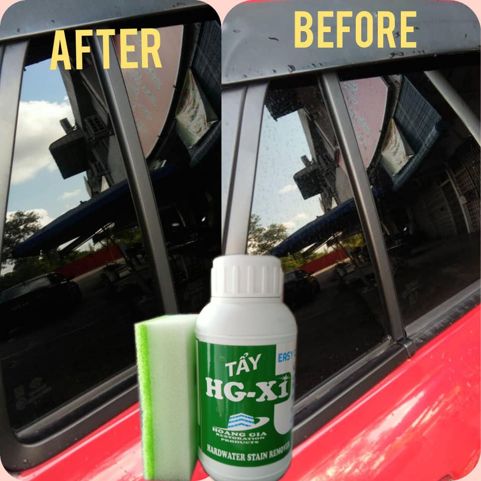 Tẩy ố mốc vảy cá nước khô cứng trên kính xe HG X1 HARDWATER STAIN REMOVER for Car 250 ML