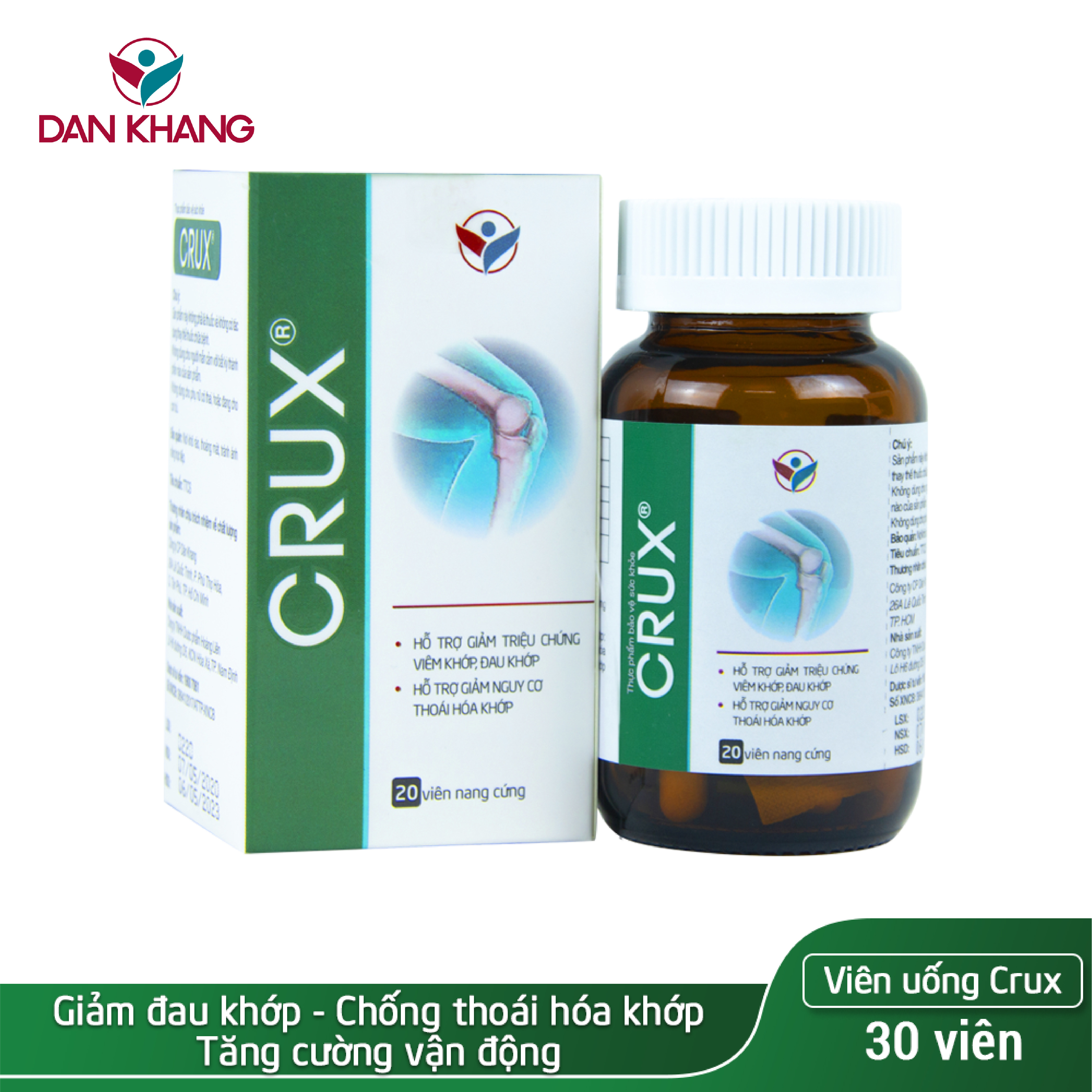Viên Uống Giảm Đau Khớp, Chống Thoái Hóa Khớp, Tăng Cường Vận Động CRUX
