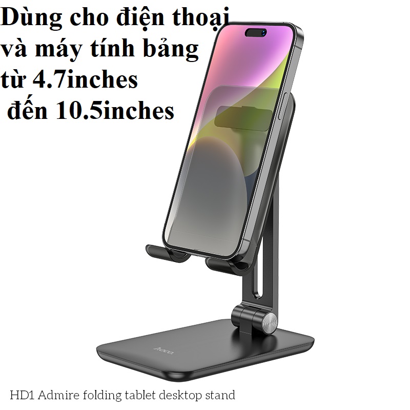 Giá đỡ cho điện thoại máy tính bảng để bàn dạng xếp hoco HD1 _ Hàng chính hãng